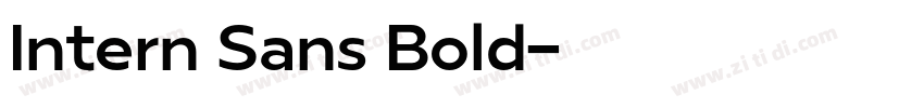 Intern Sans Bold字体转换